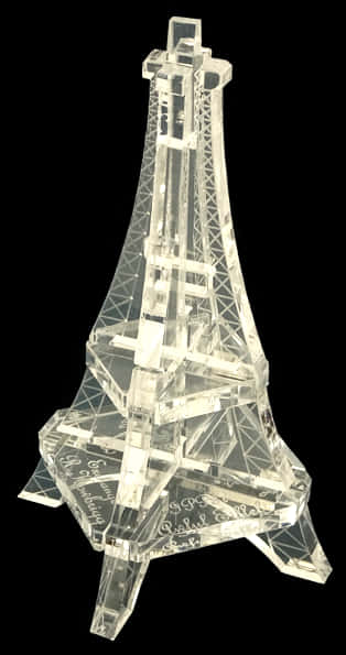 Crystal Eiffel Tower Sculpture PNG