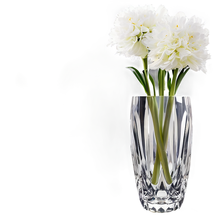 Crystal Flower Vase Png 06122024 PNG