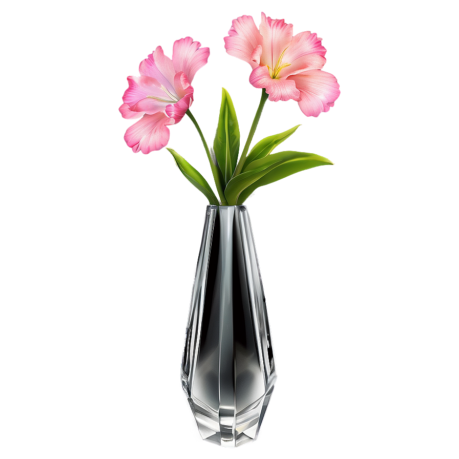 Crystal Flower Vase Png Pgd37 PNG