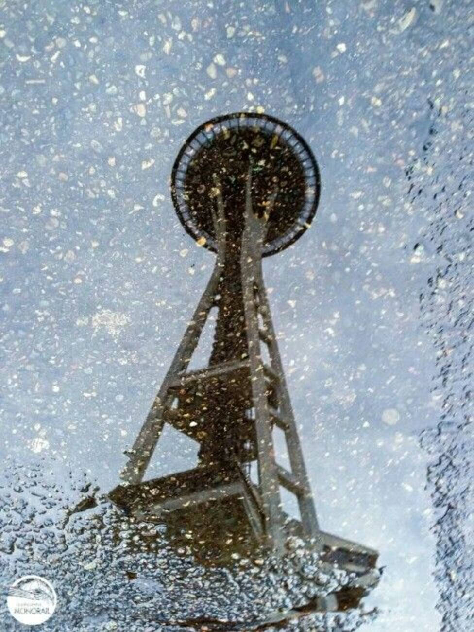 Lluviade Seattle Con Aspecto Cristalino. Fondo de pantalla
