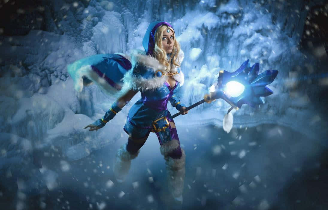 Crystal Maiden - Master of Frost and Ice Magic Wallpaper