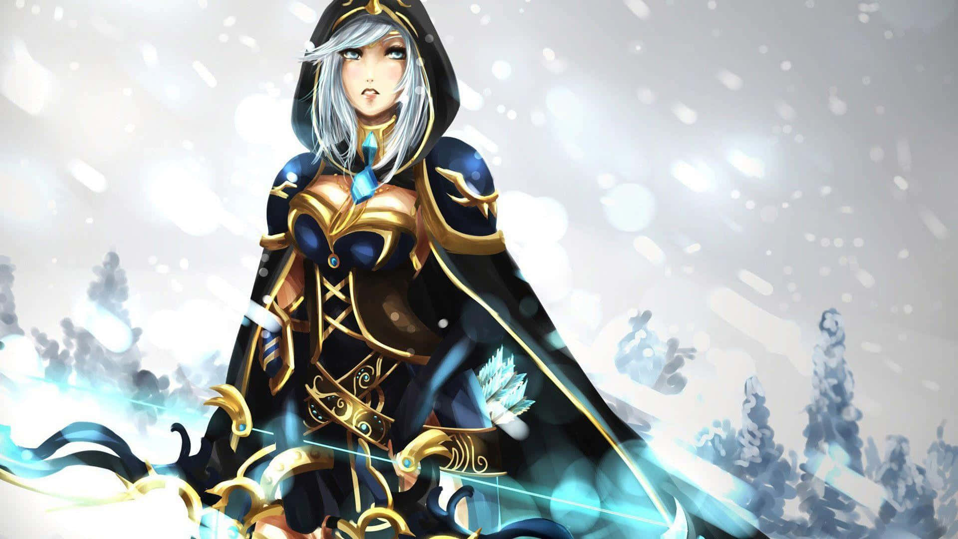 Crystal Maiden - The dazzling sorceress in action Wallpaper