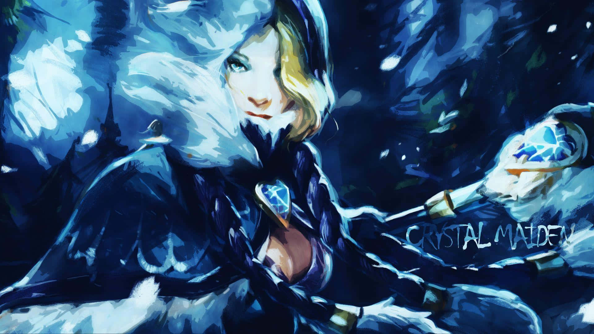 Crystal Maiden - The Frosty Sorceress of Dota 2 Wallpaper