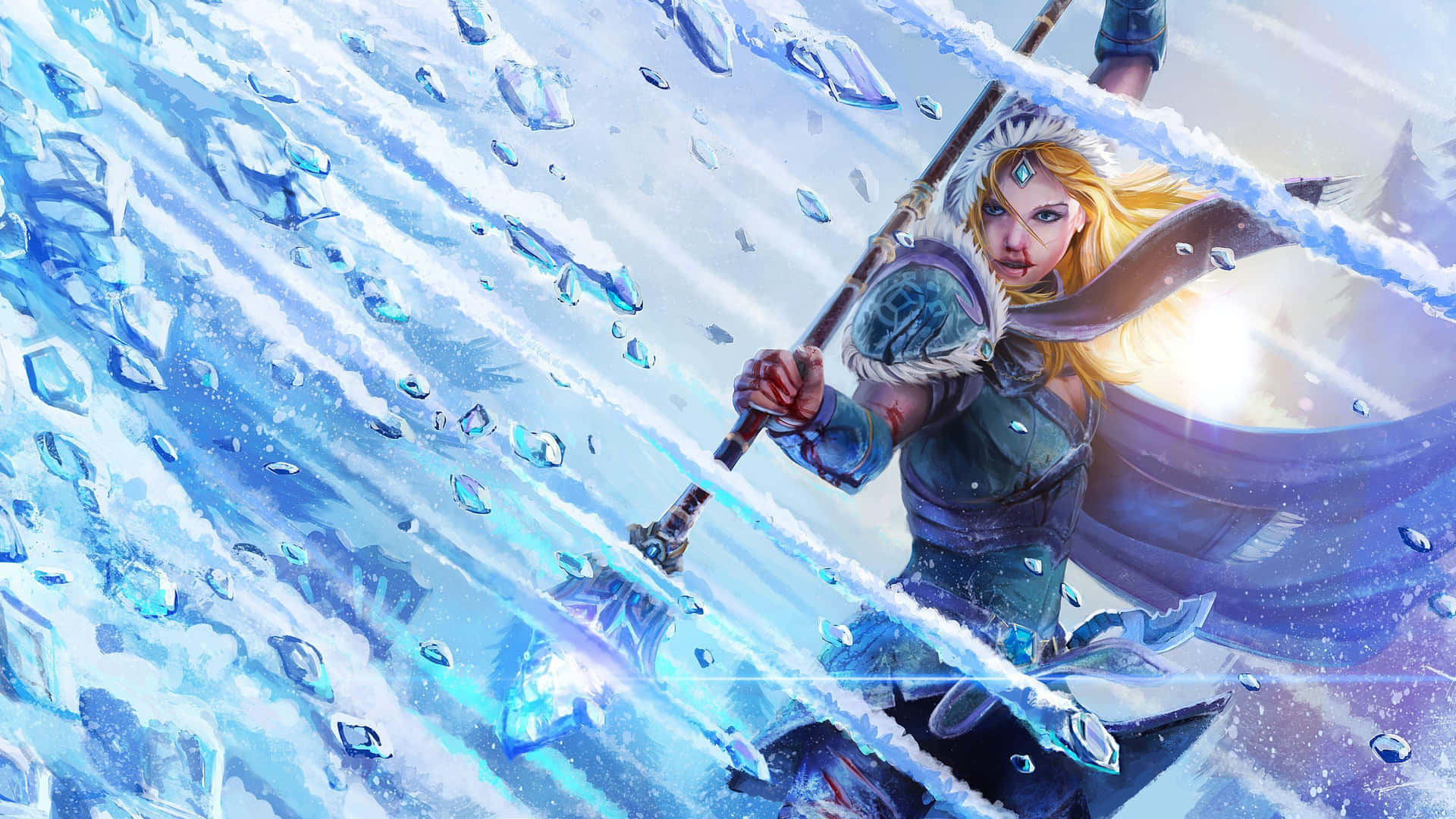 Crystal Maiden - The Ice Sorceress of Dota 2 Wallpaper