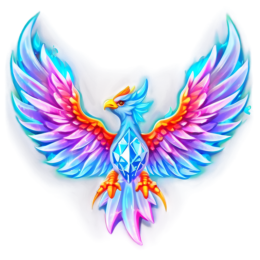 Crystal Phoenix Rising Png 05212024 PNG