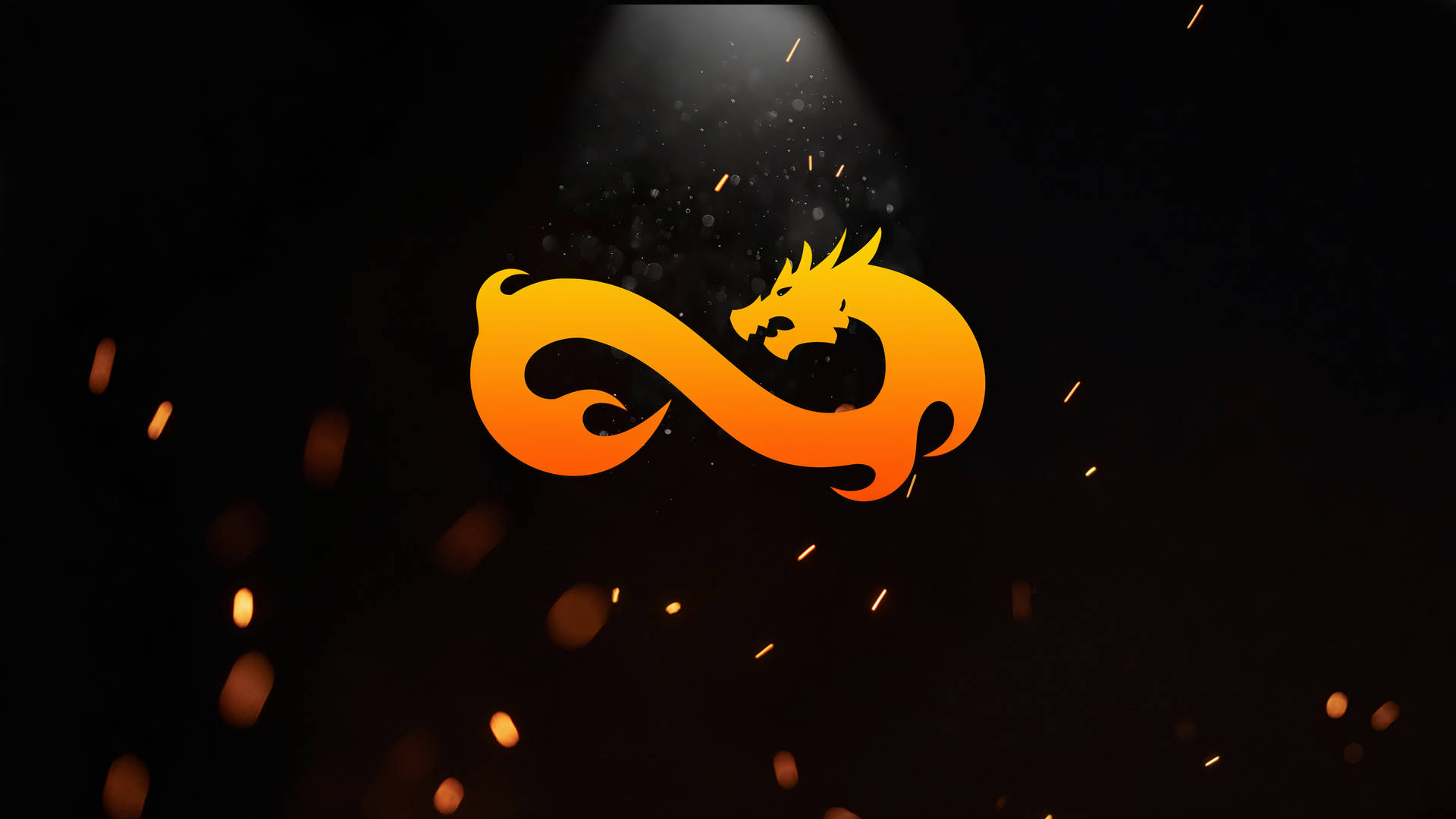 CS GO Gradient Orange Logo Wallpaper