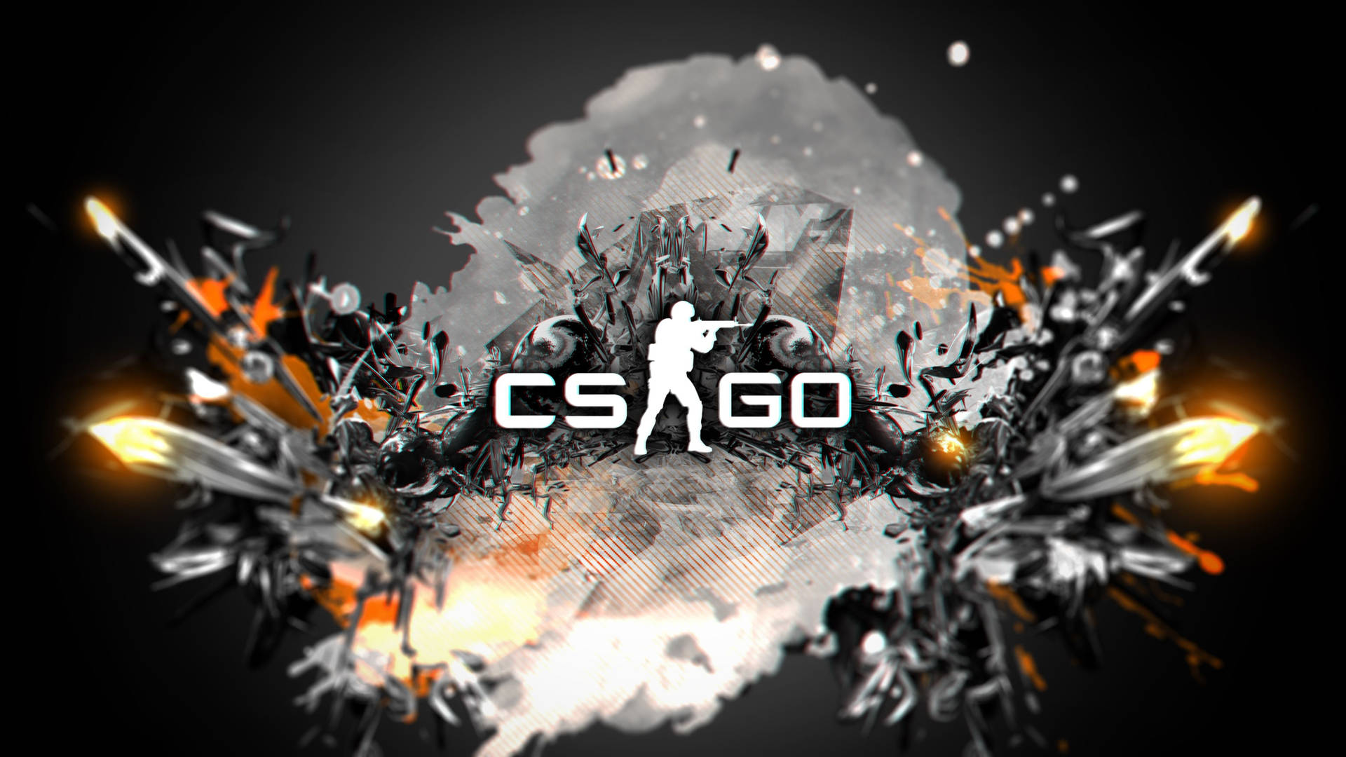 CS GO Logo Black Gemstones Wallpaper
