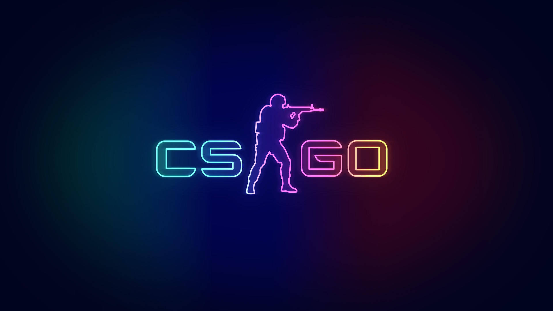 Download Cs Go Logo In Neon Wallpaper 