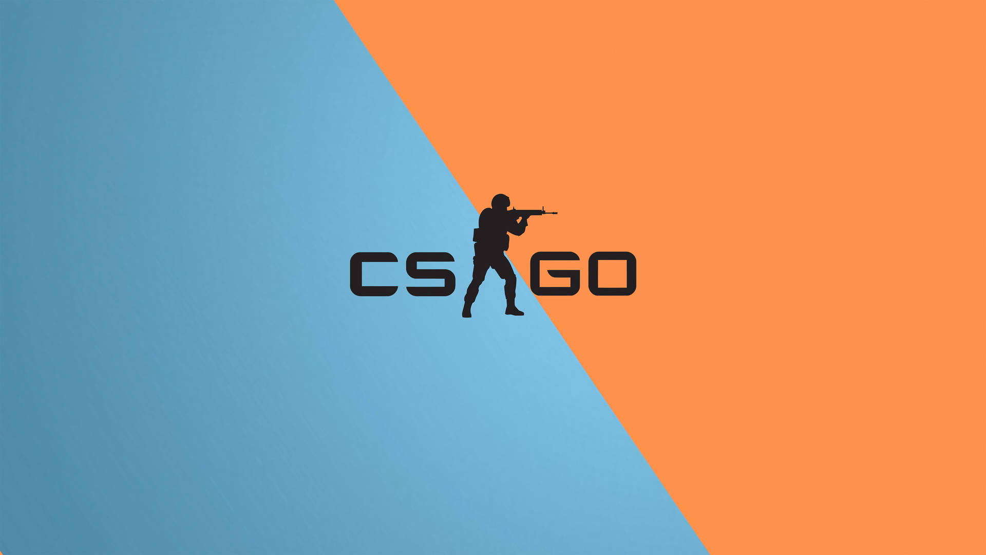 Cs Go Orange And Blue Background Wallpaper