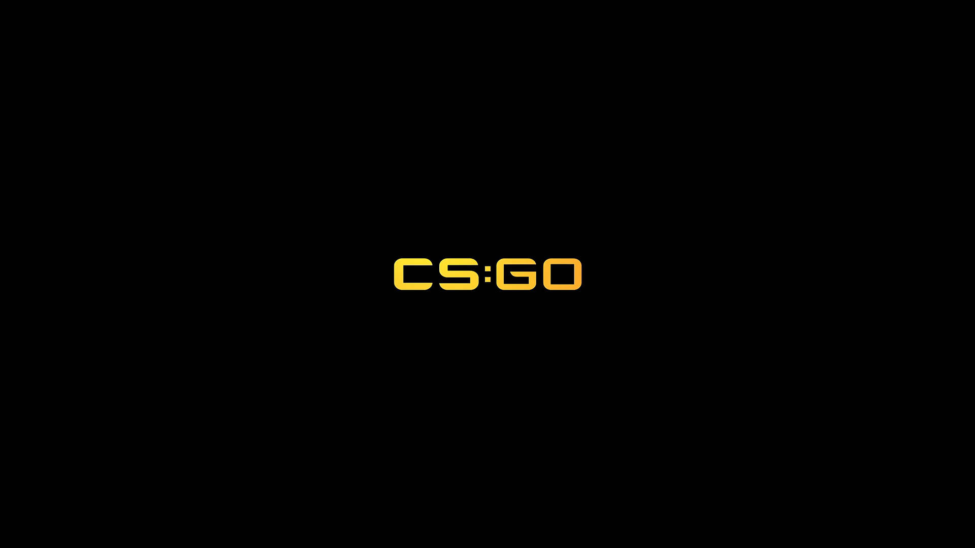 CS GO Gult Logo Tapet: Forvandl din computer eller mobil til et CS GO univers. Wallpaper