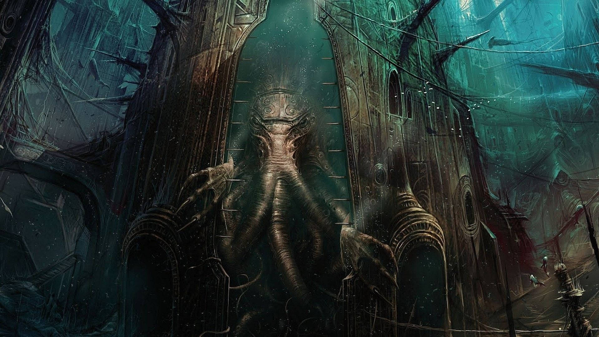 Cthulhu Monster Coming Out Wallpaper