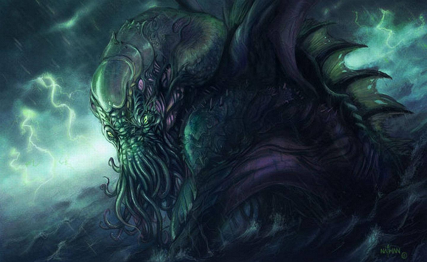 Cthulhu Monster Portrait Art Background