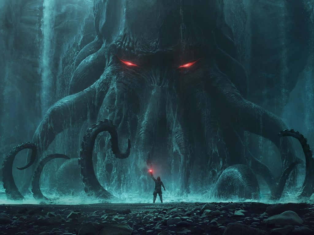 Kastaen Blick På Den Mäktiga Cthulhu