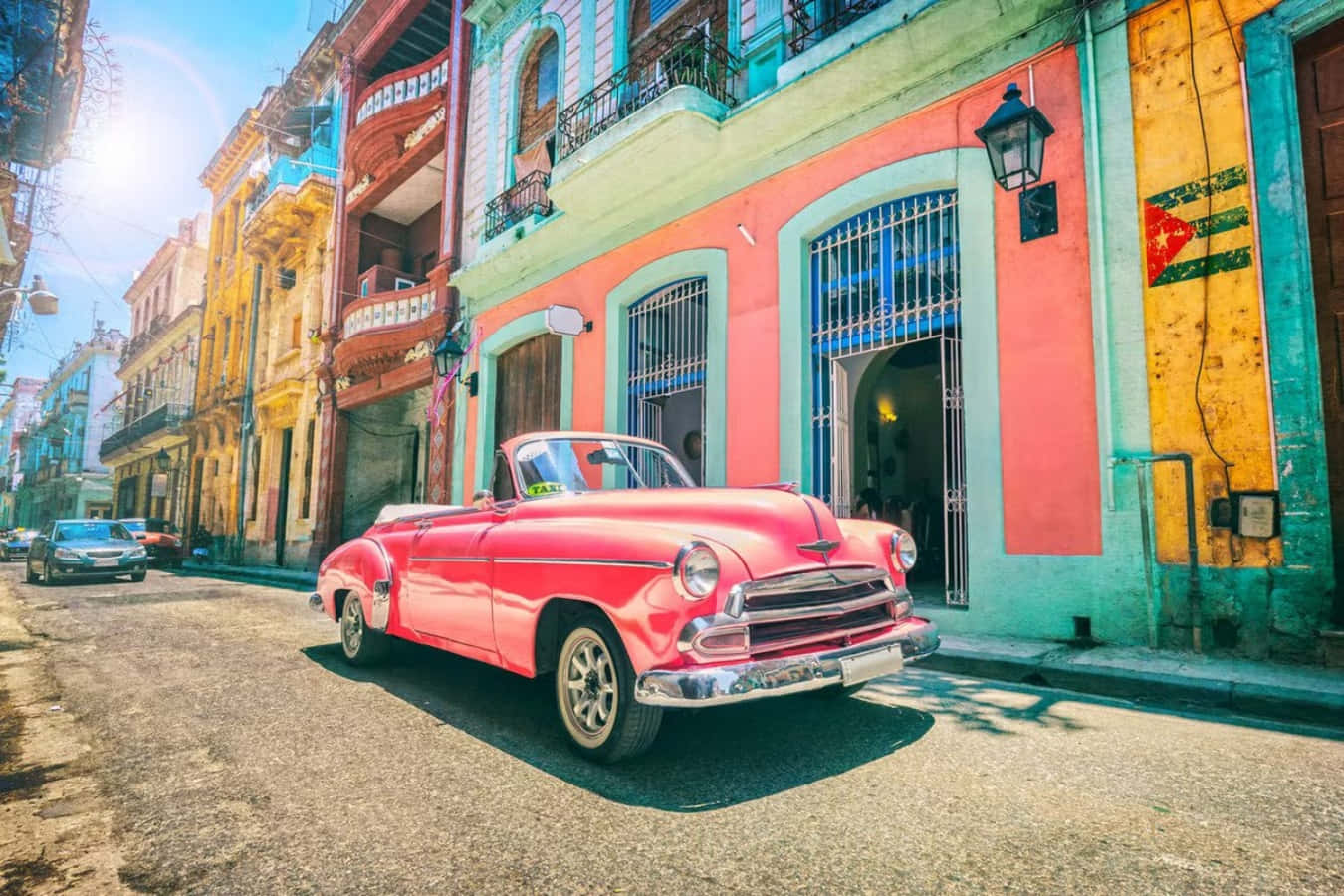 Färgstarkavyer Av Gamla Havanna, Kuba
