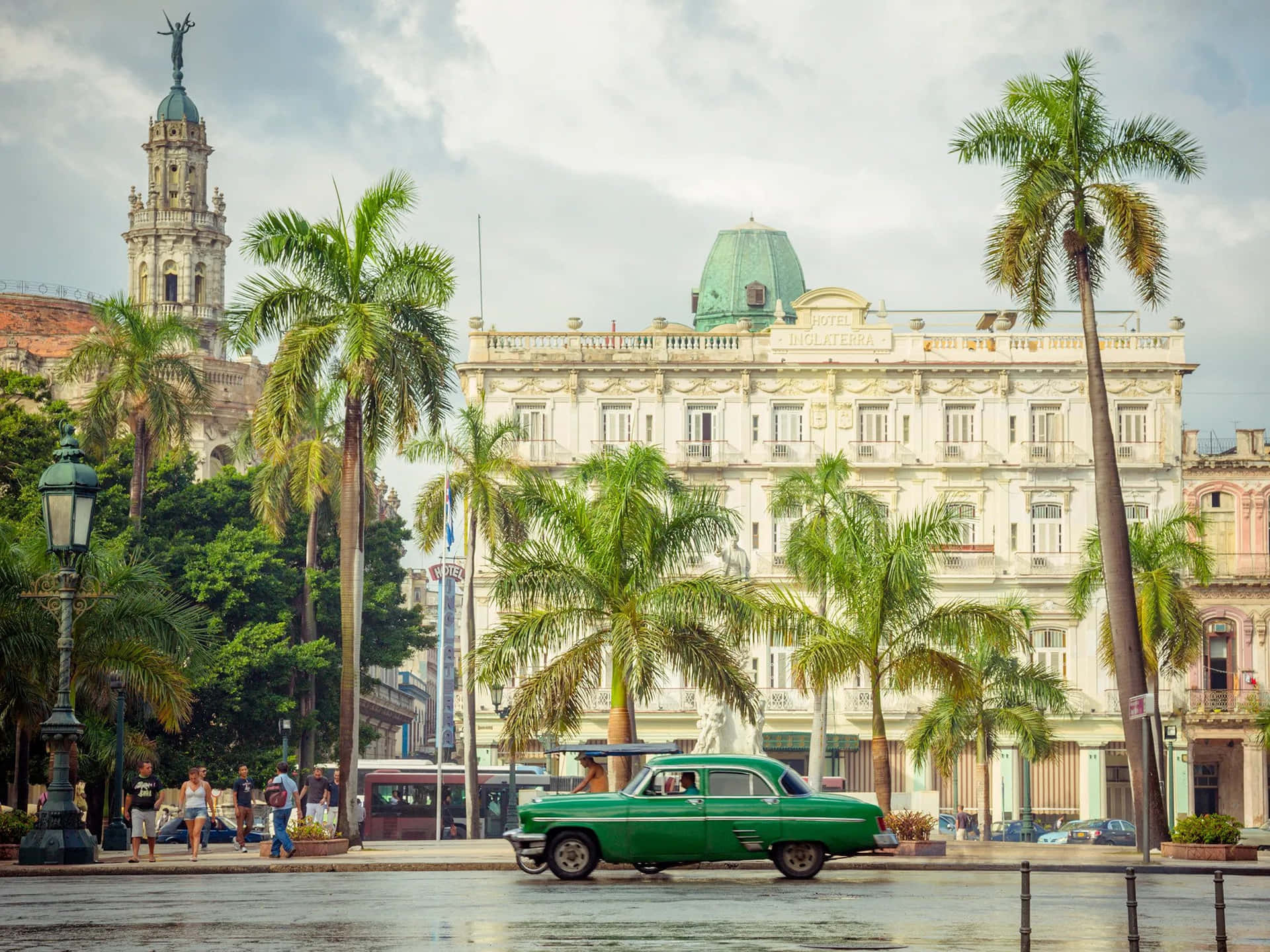 Beautiful scenic sunset over Cuba