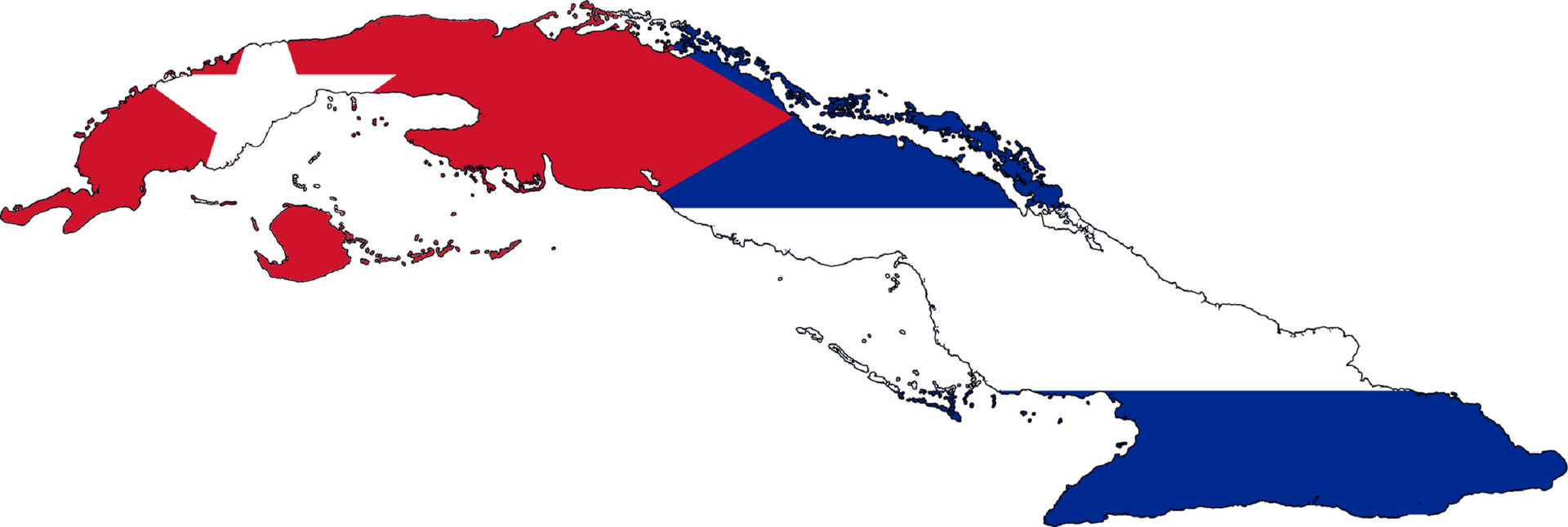 Cuban Flag And Map Widescreen