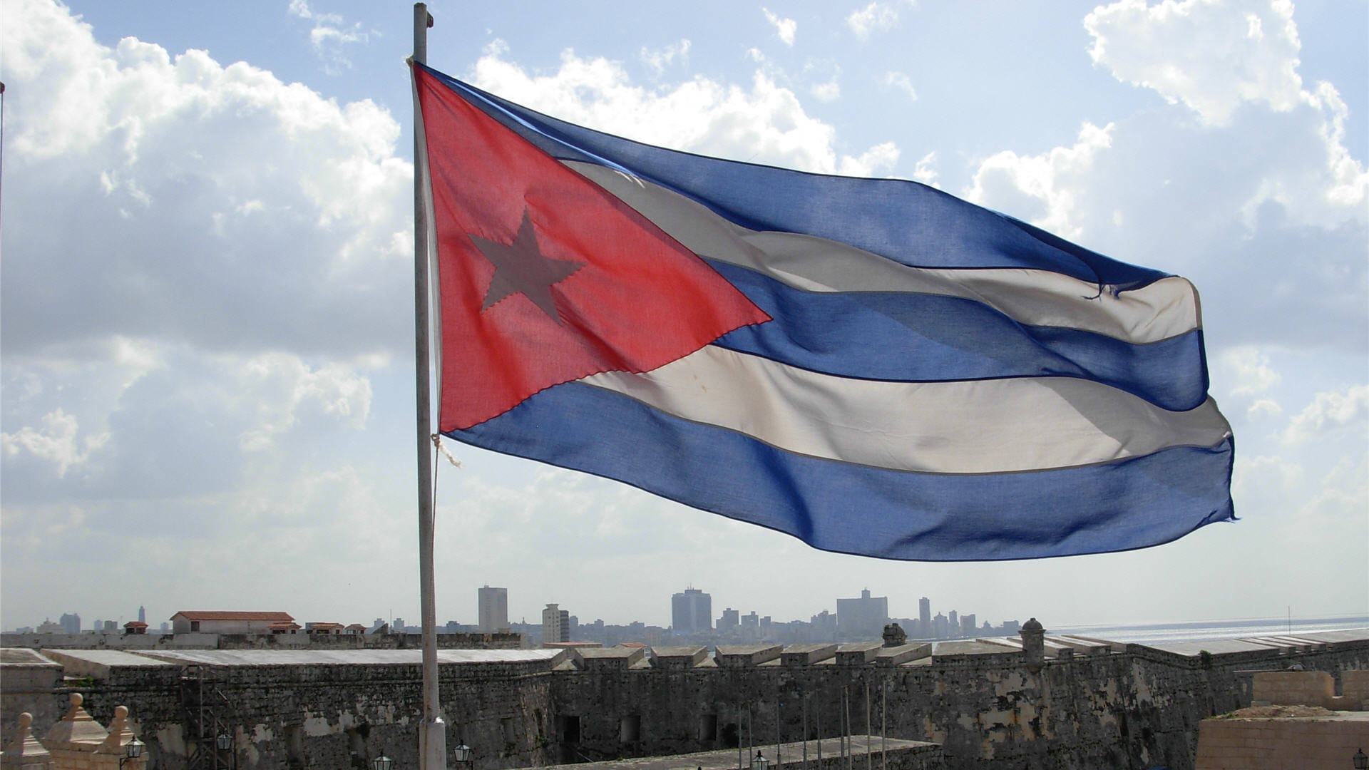 Cuban Flag At Daytime