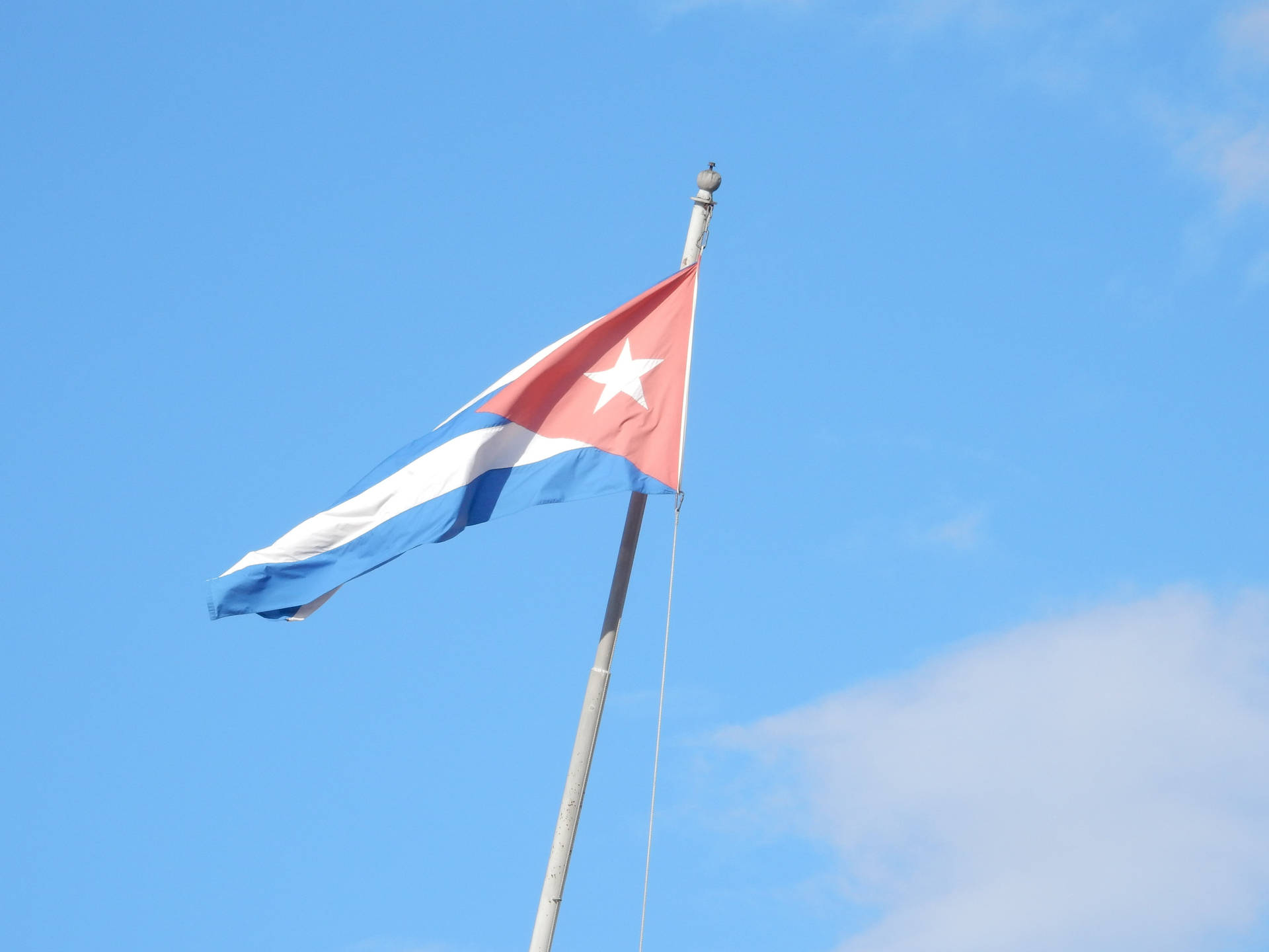 Cuban Flag Bright Sky