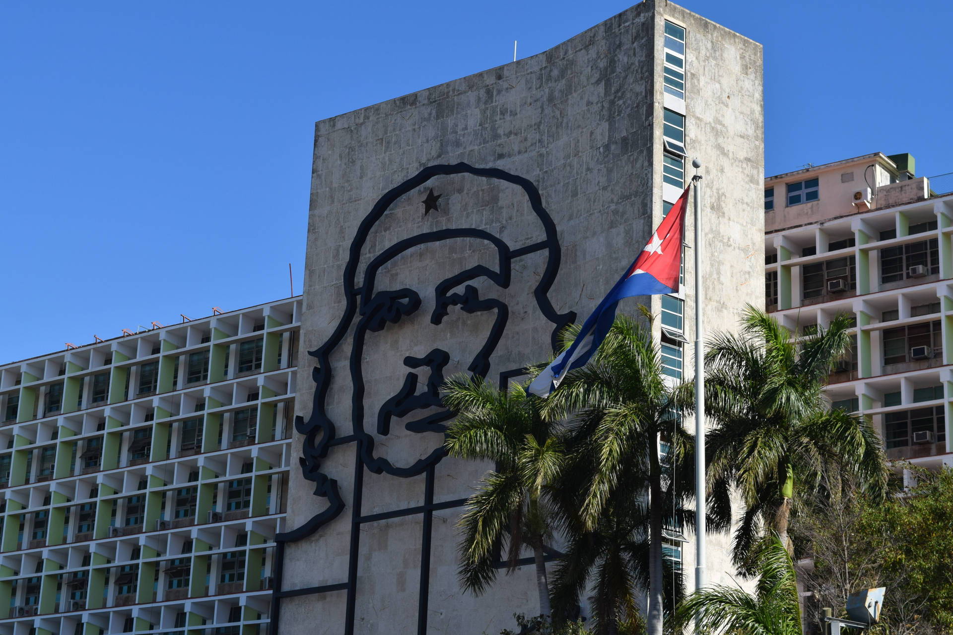 Cuban Flag Havana Steel Memorial