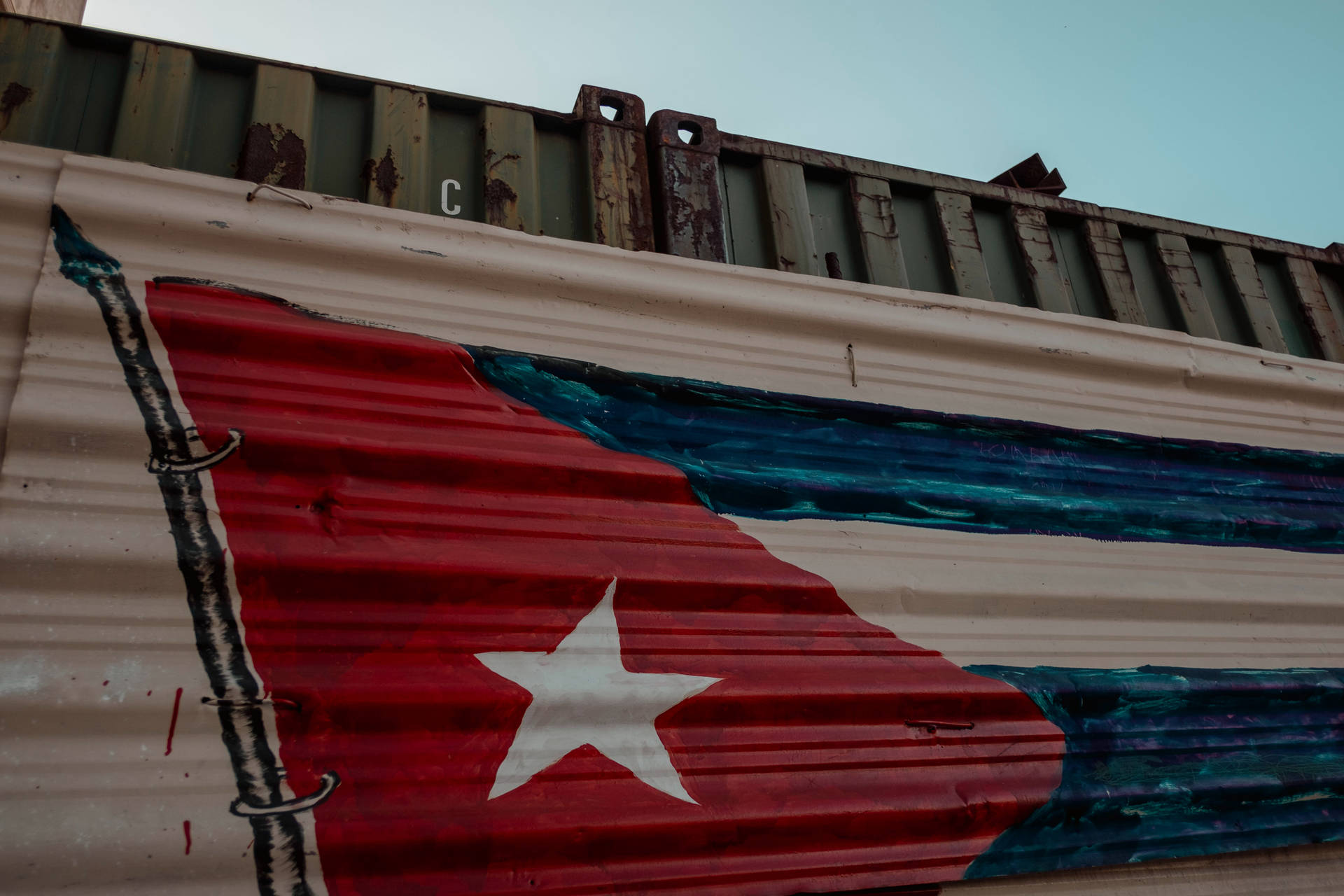 Cuban Flag Mural Painting