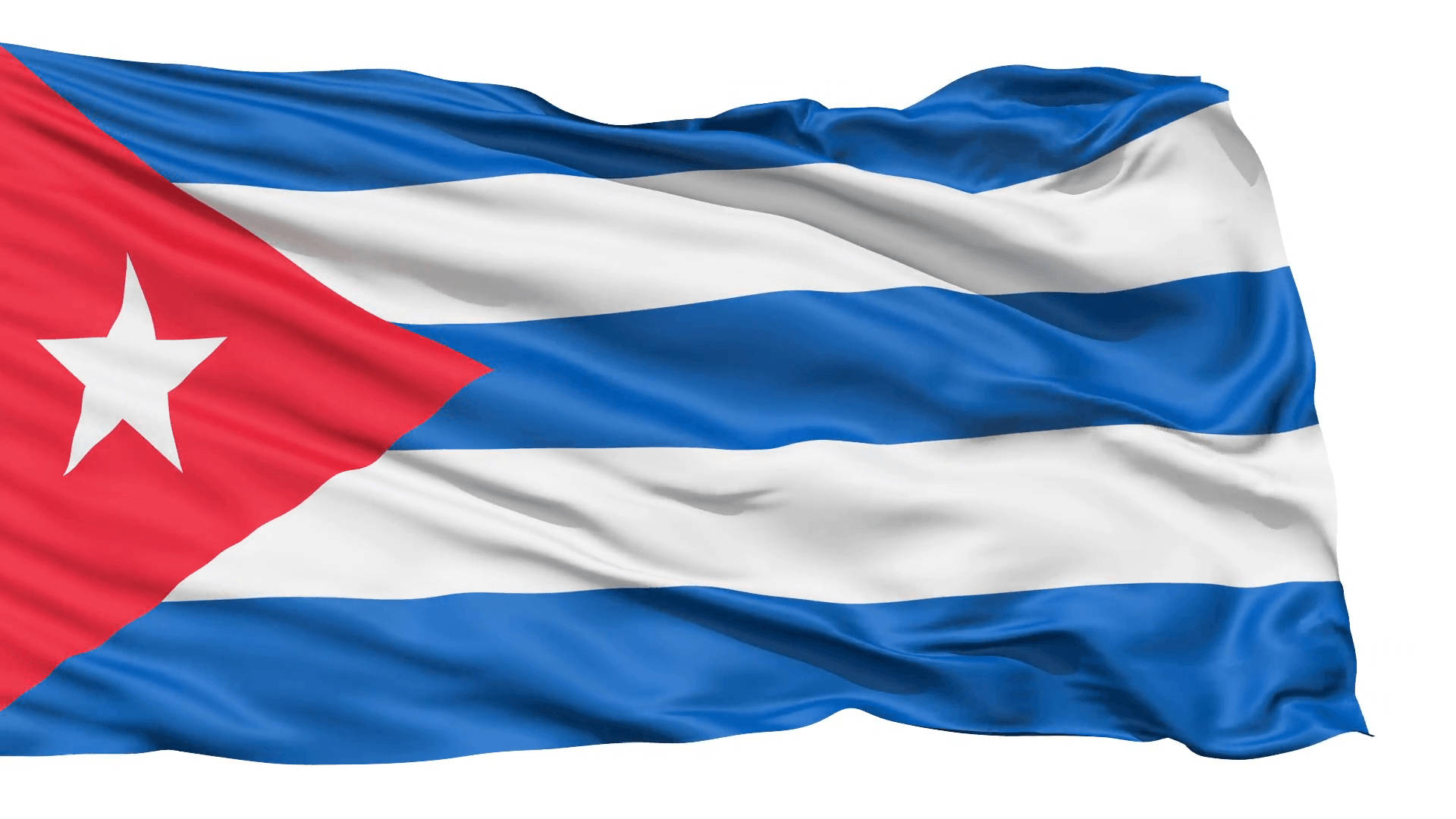 Cuban Flag White Background