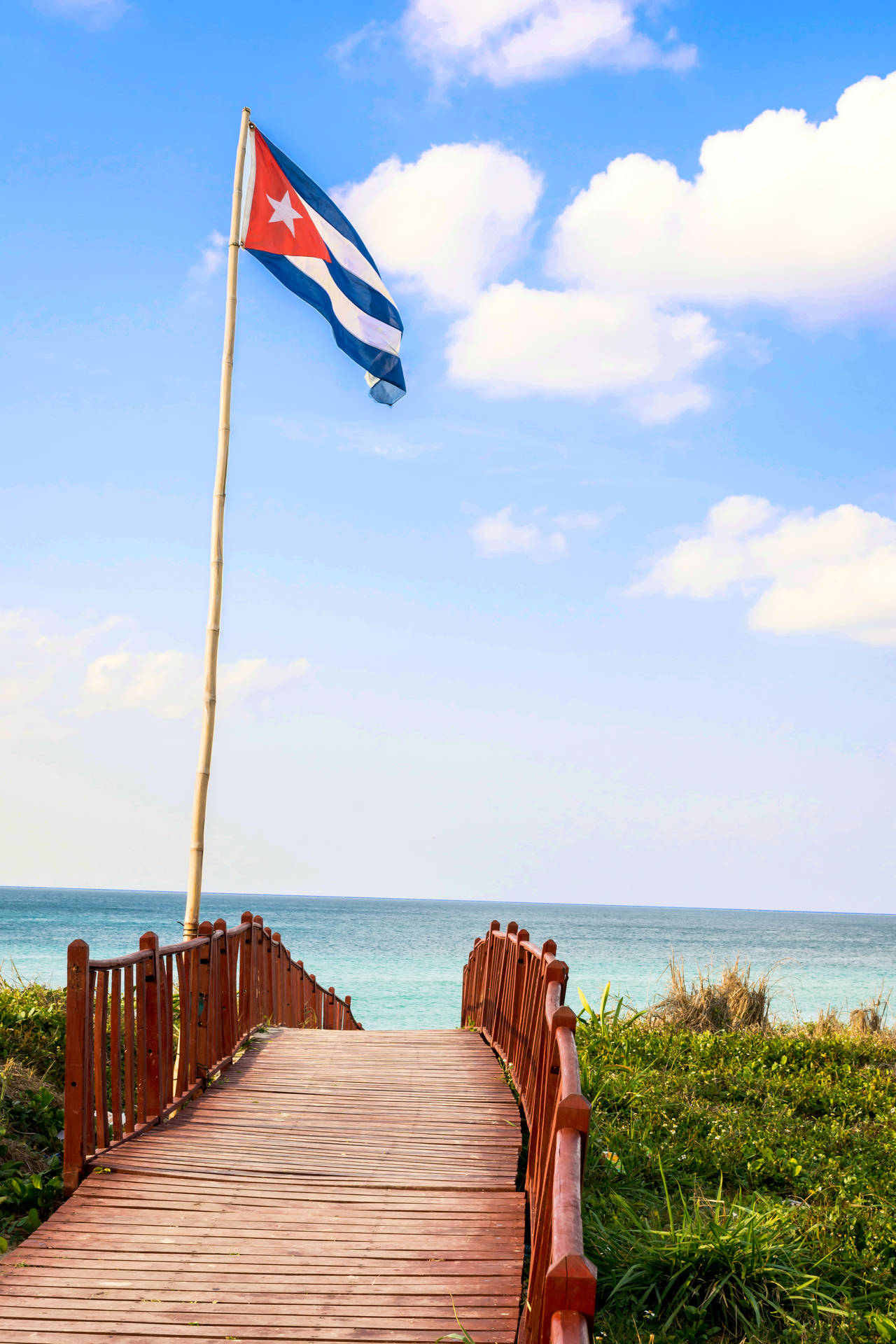 Cuban Flag Wooden Footbridge