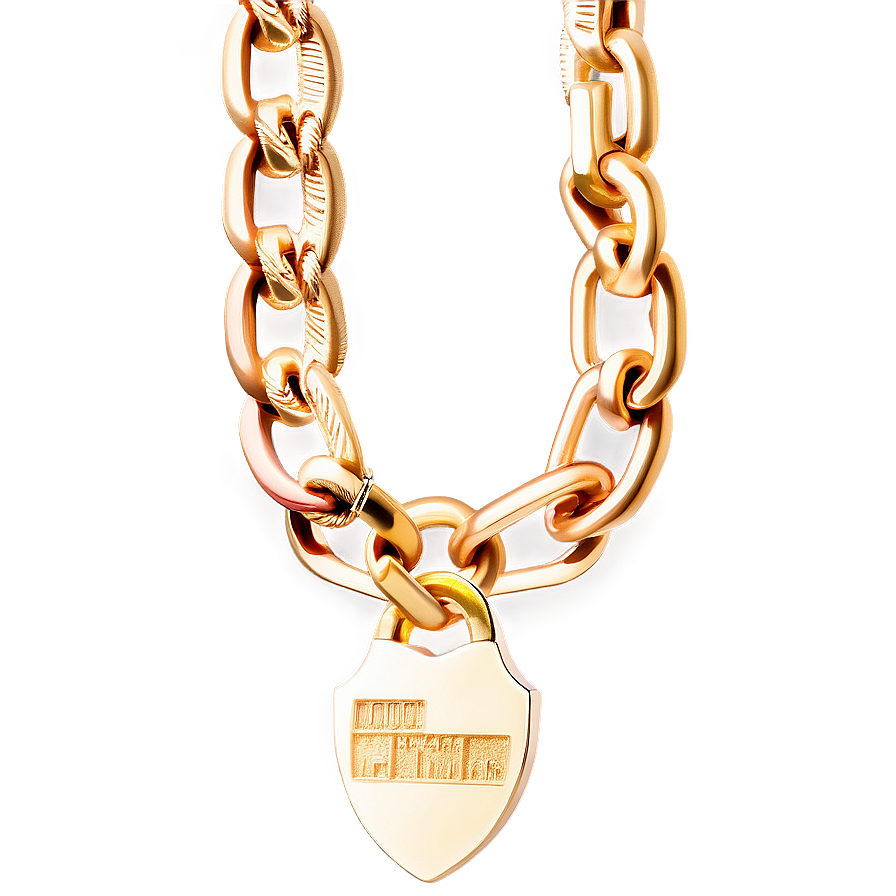 Cuban Link Chain With Lock Png 79 PNG
