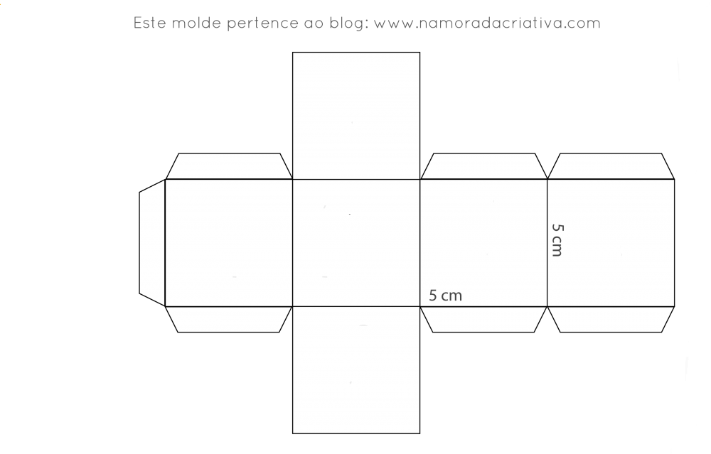 Cube Template5cm Dimensions PNG