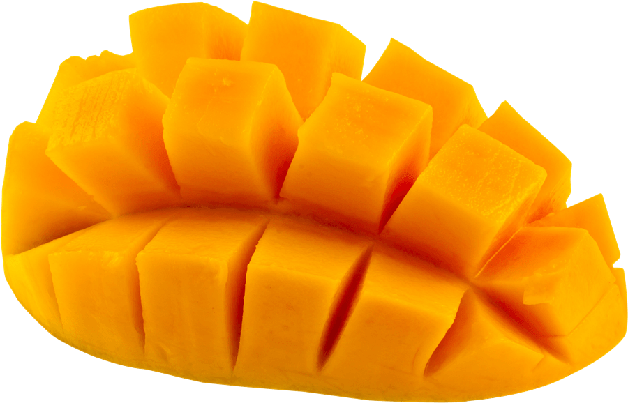 Cubed Mango Fruit PNG