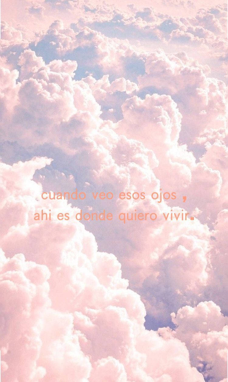 A Pink Sky With Clouds And The Words I Do N't Want To Be Alone Wallpaper