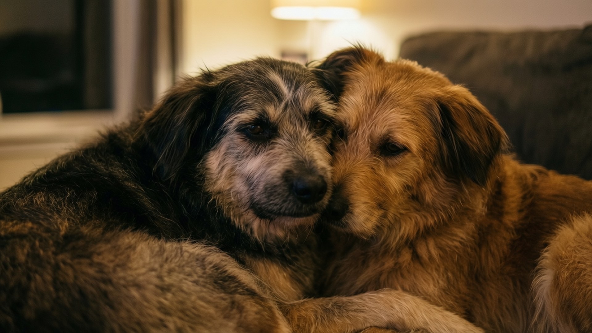 Cães Abraçados Papéis de Parede
