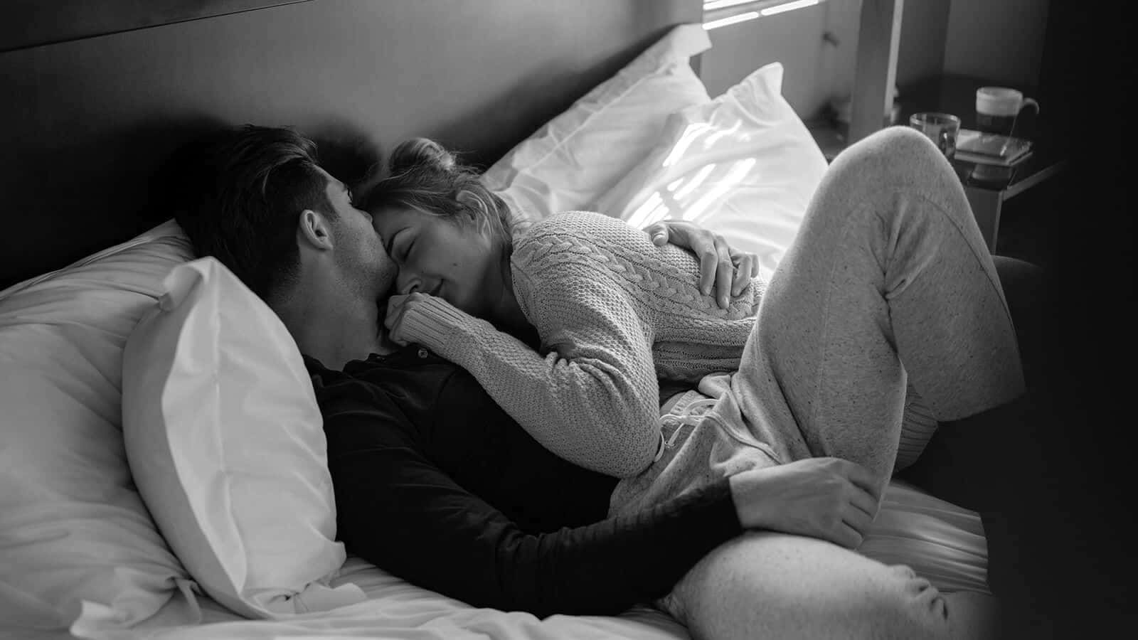 Cuddling Forehead Kiss Picture