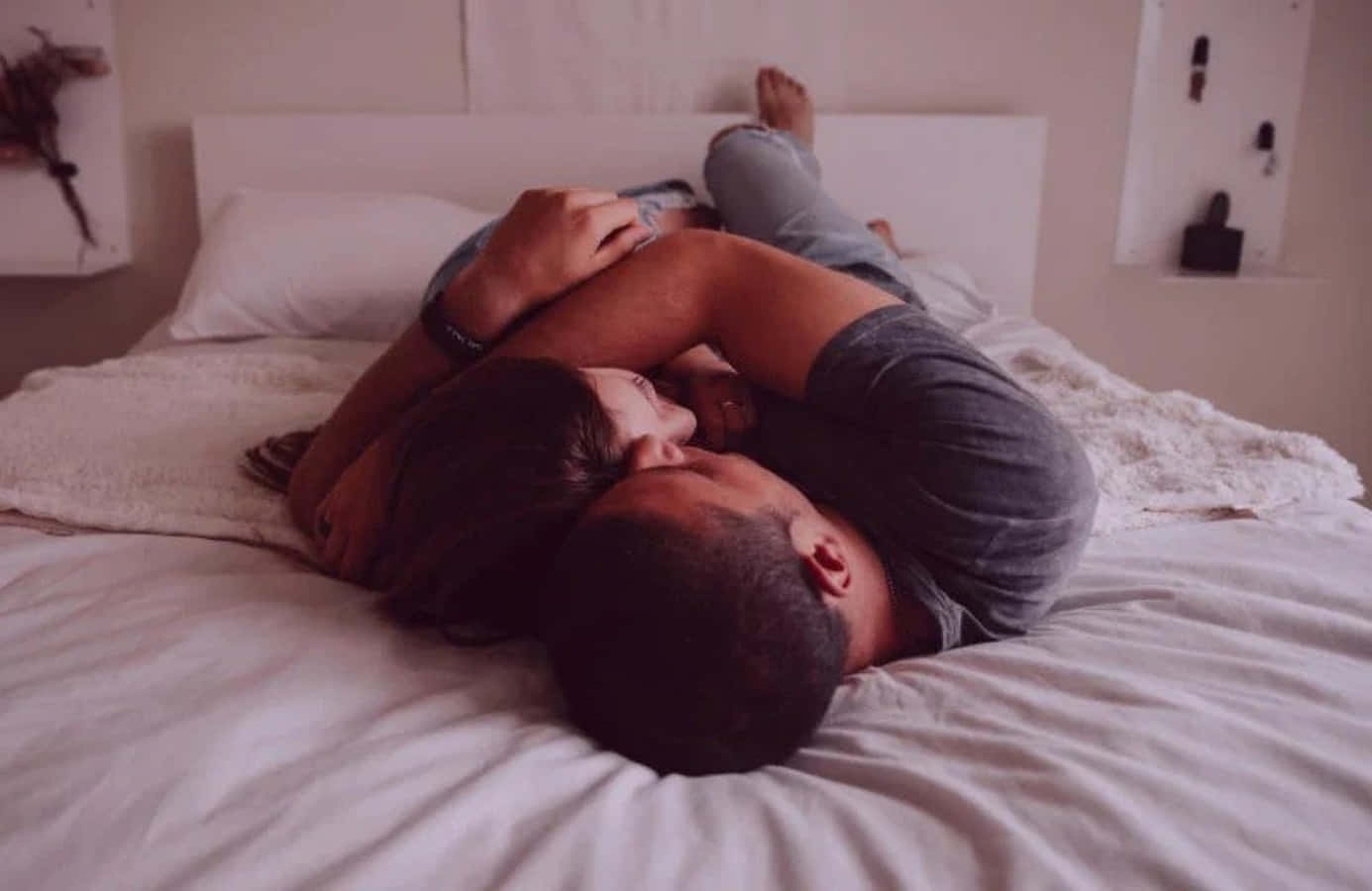 Cuddling Couple Over Head Pictures