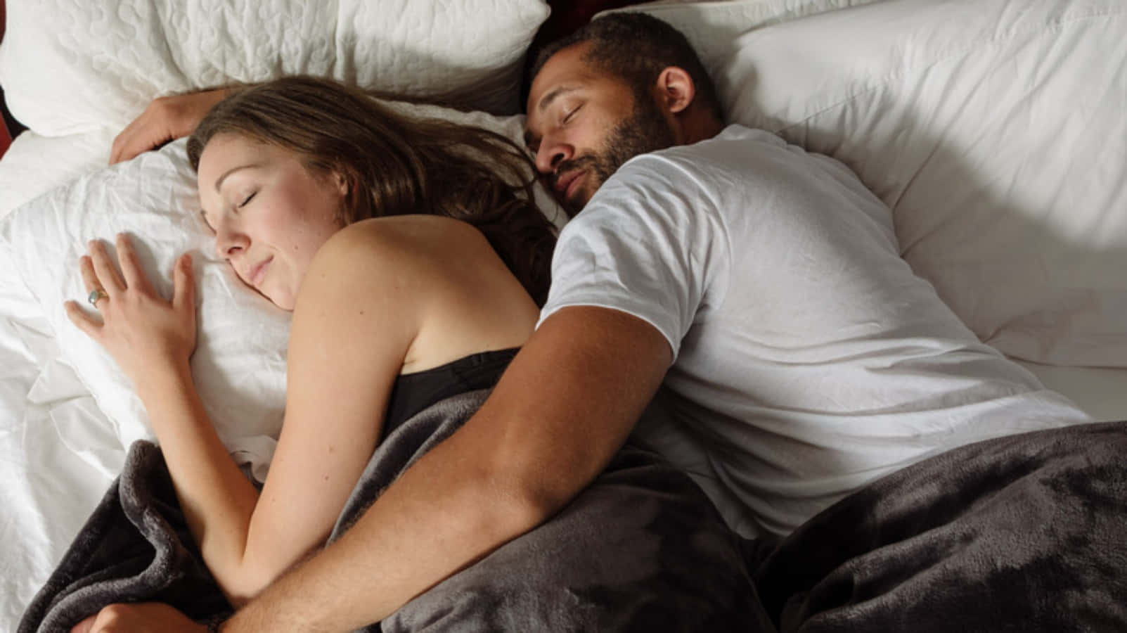 Cuddling Couple Sleep Picture