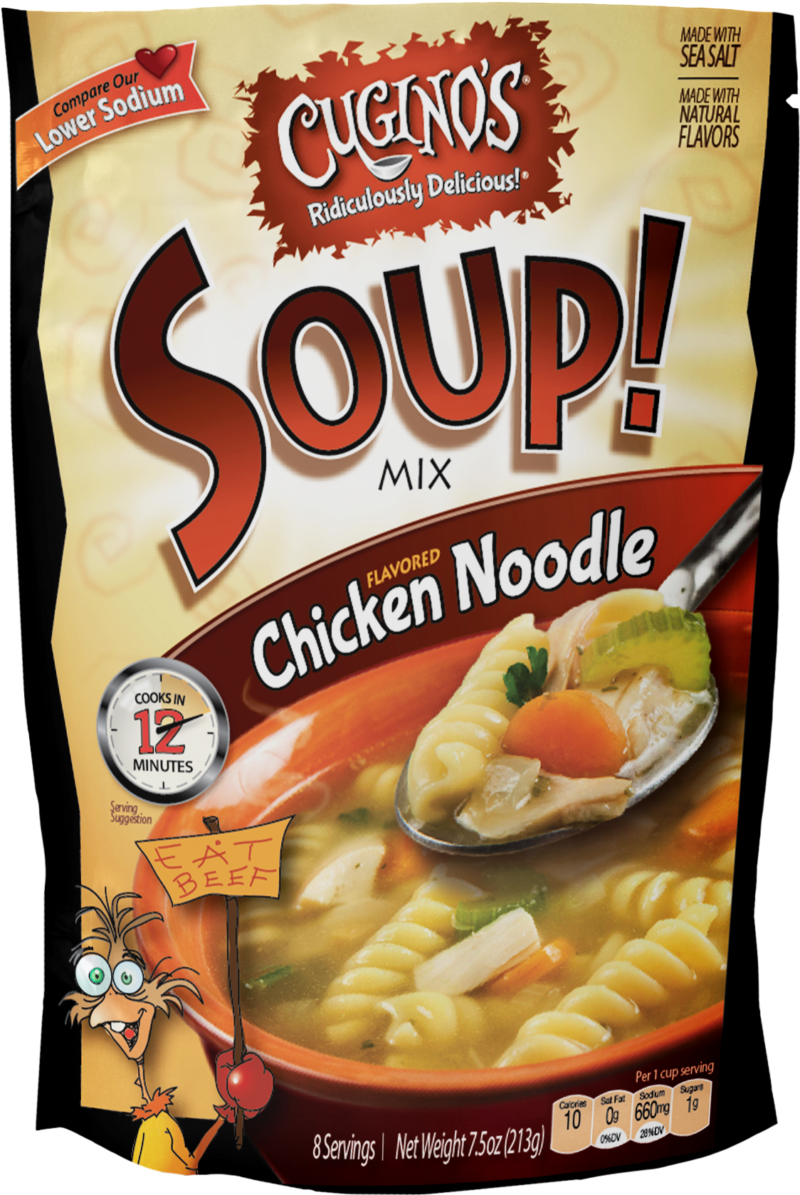 Cugino's Chicken Noodle Soup Mix Package PNG