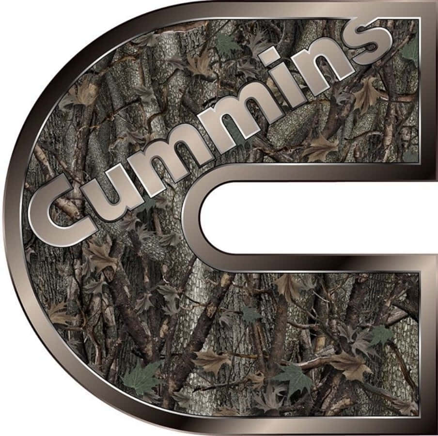 Cummins Wood Aesthetic Logo Tapet: Wallpaper