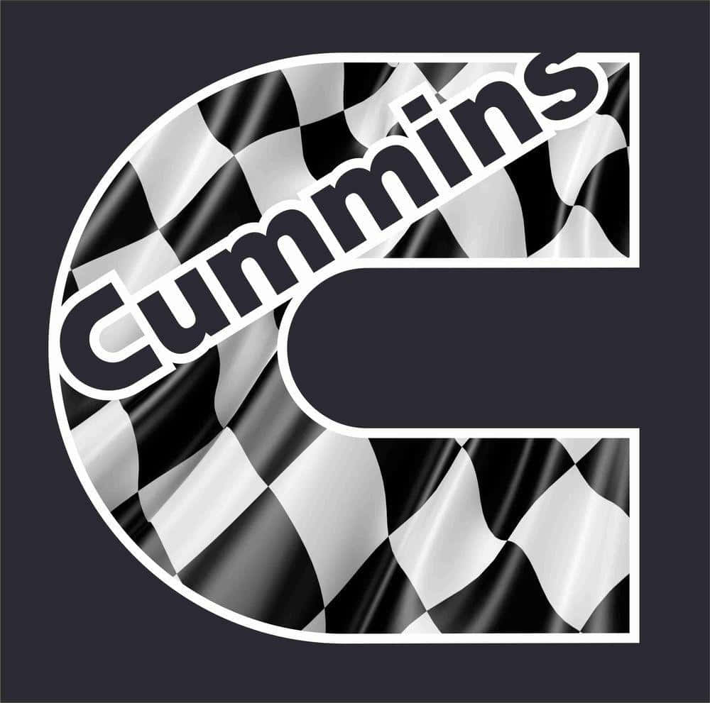 A Checkered Flag With The Word Cummins Wallpaper