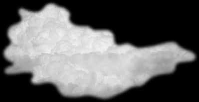 Cumulus Cloud Isolatedon Black PNG