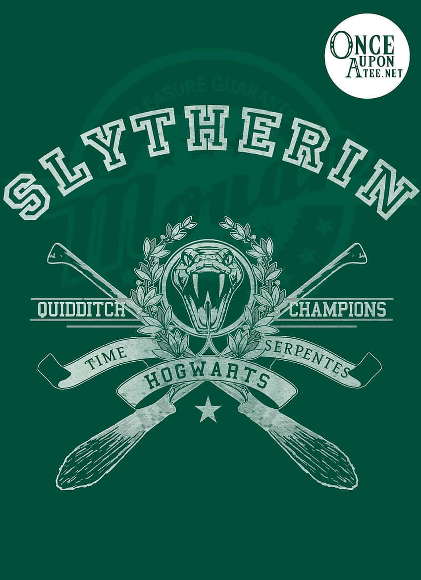 Cunning Slytherin House Logo Wallpaper
