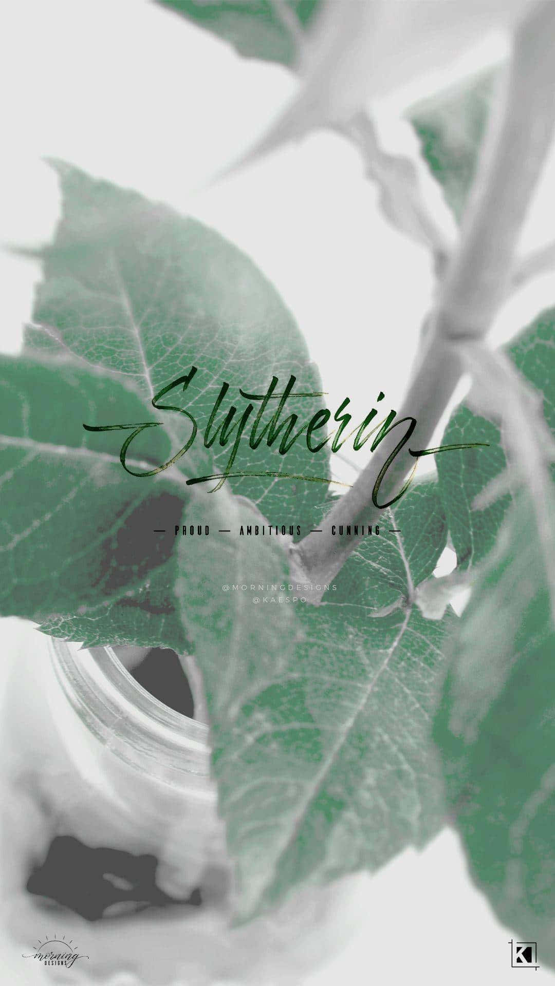 Cunning Slytherin Leaf Wallpaper