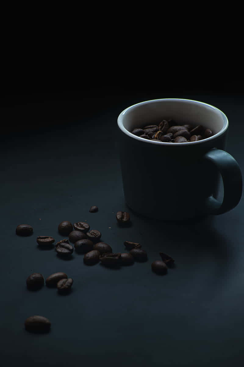 Cup Of Coffee Whole Beans Picture