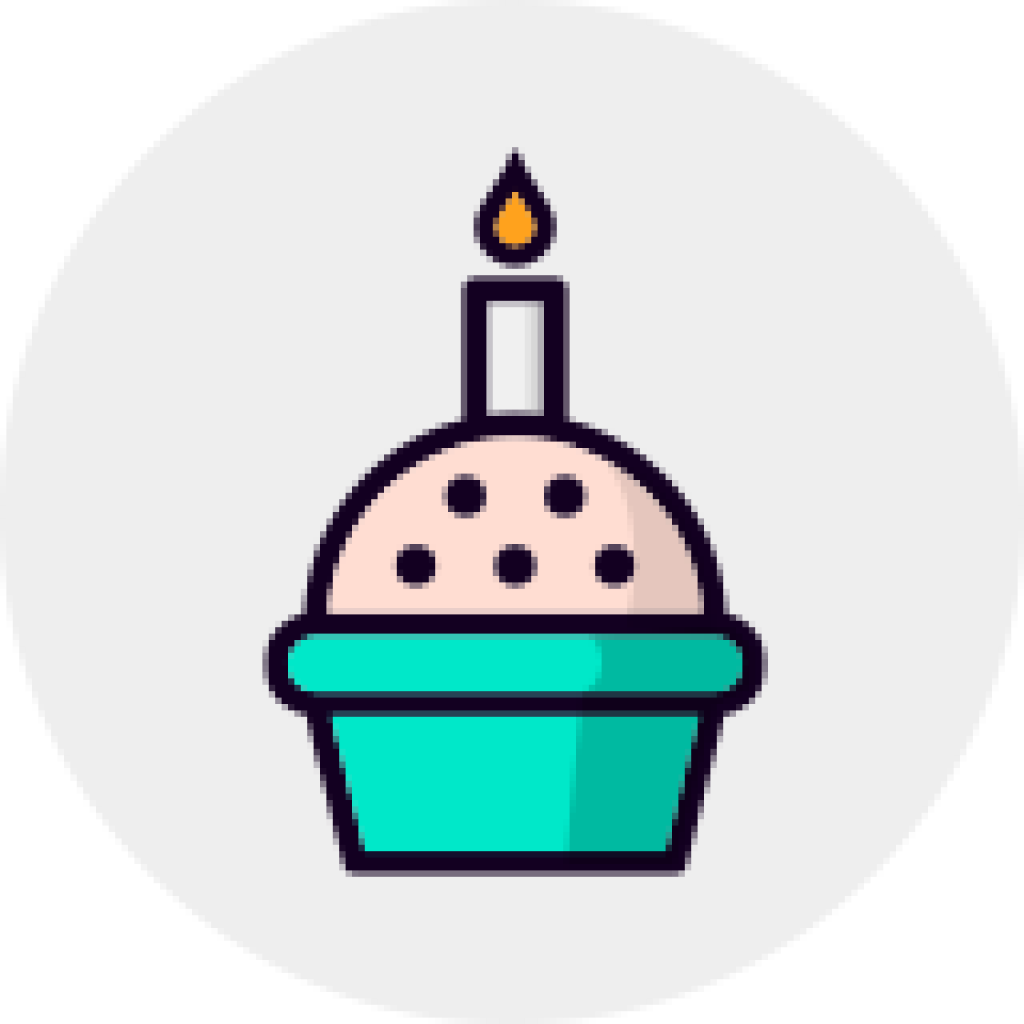 Cupcake Candle Icon PNG