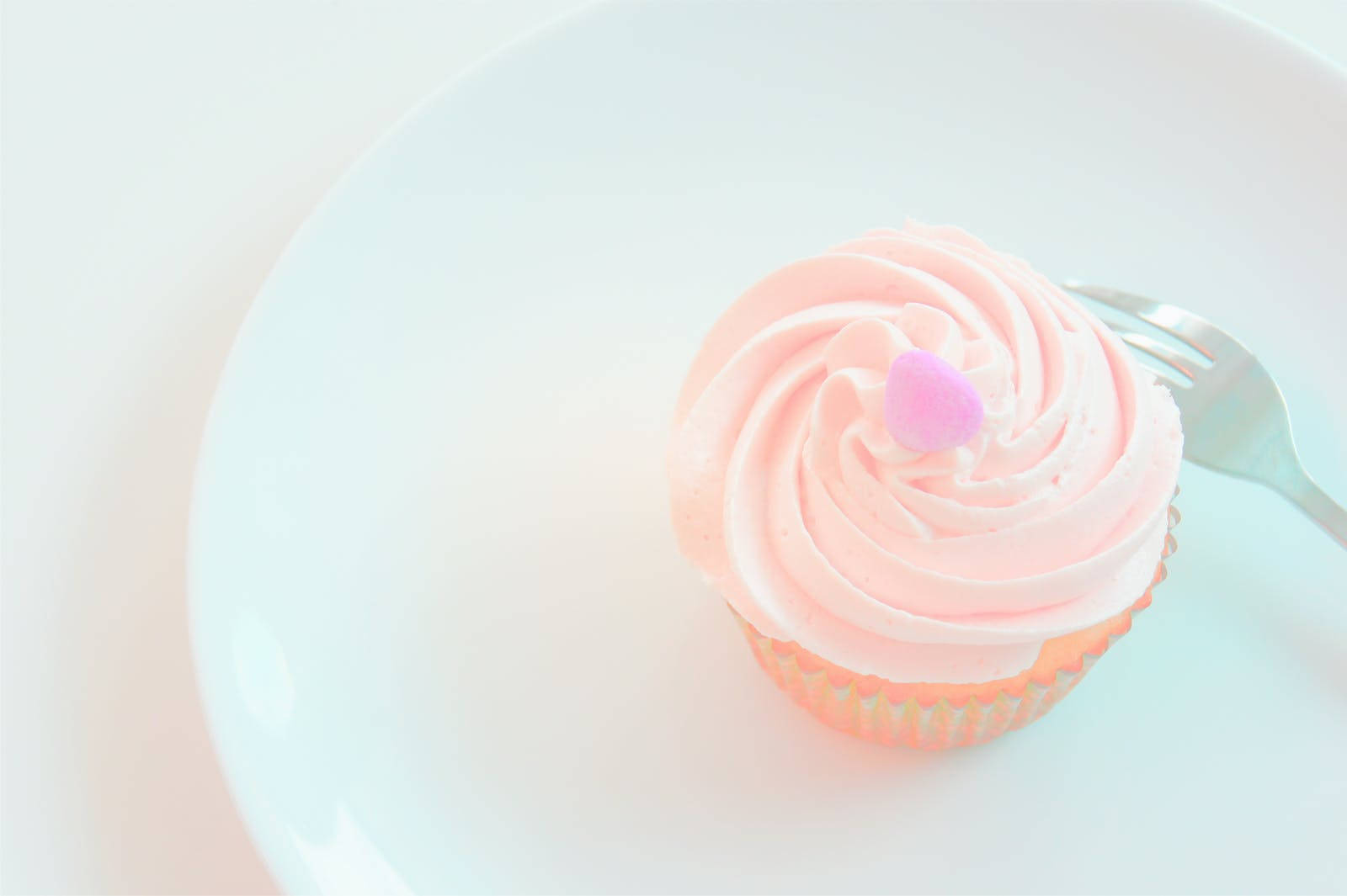 Cupcake In Pastel Pink Aesthetic Wallpaper