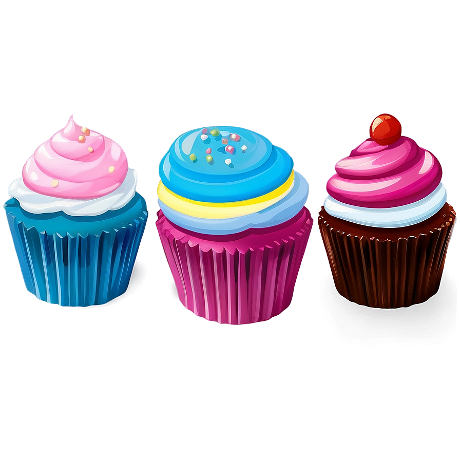 Cupcake Set Png Bla82 PNG