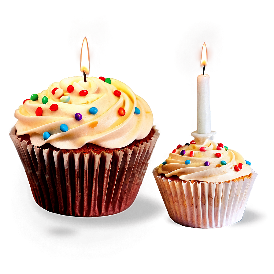 Cupcake With Candle Png 26 PNG