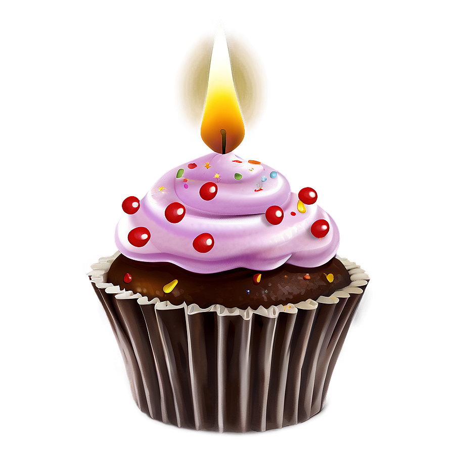 Cupcake With Candle Png 60 PNG