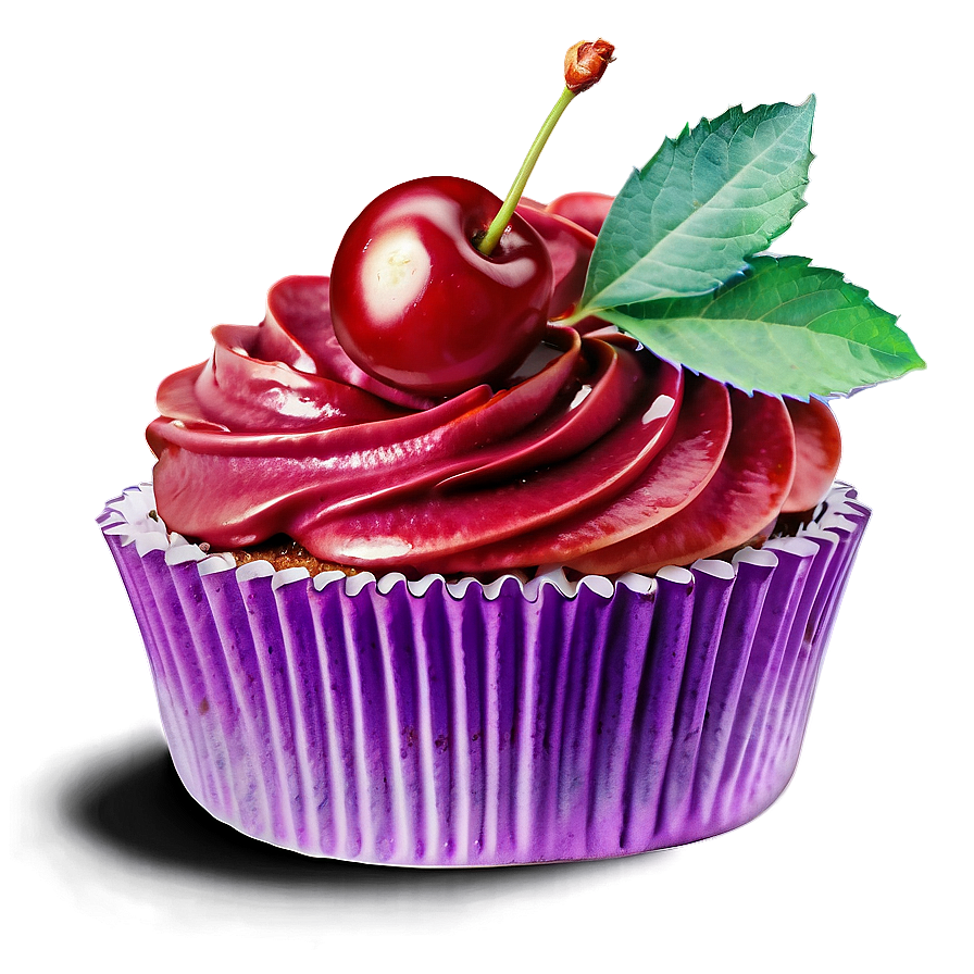 Cupcake With Cherry Png 05032024 PNG