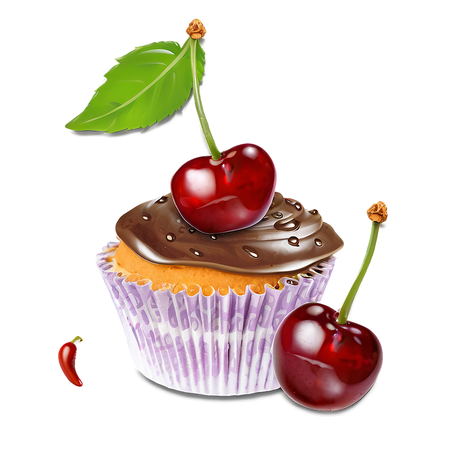 Cupcake With Cherry Png 11 PNG
