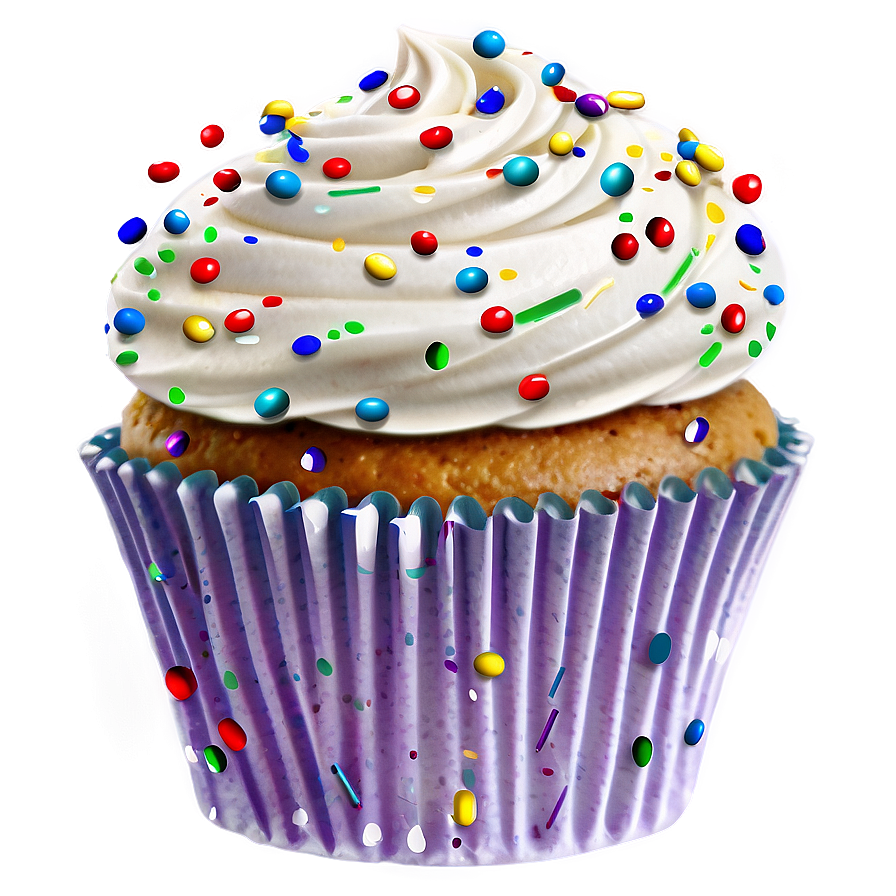Cupcake With Confetti Png Cgb65 PNG