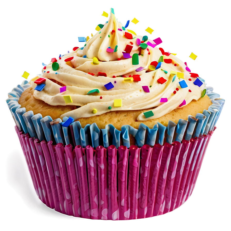 Cupcake With Confetti Png Nex PNG